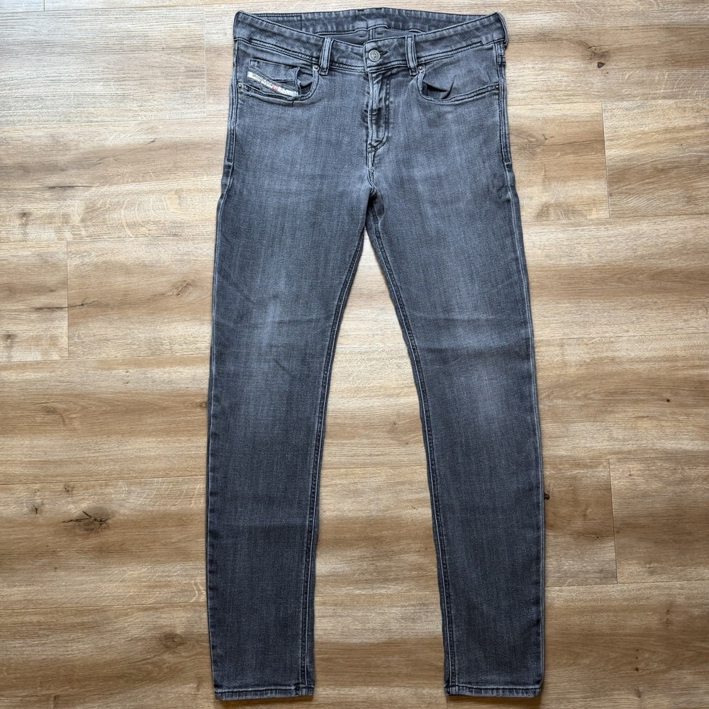 Diesel 1979 Sleenker Jeans Men 32x30 Gray Slim Skinny Stretch Charcoal 09D42